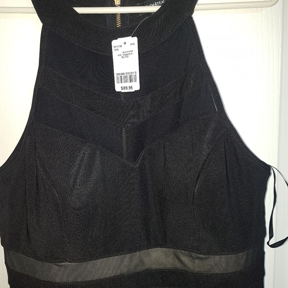 Le Chateau Black mesh bodycon dress. New with tags! - Picture 4 of 4